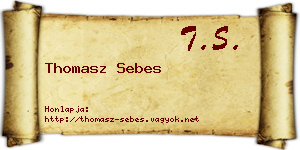 Thomasz Sebes névjegykártya